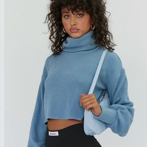 PEYTON TURTLENECK SWEATER BLUE